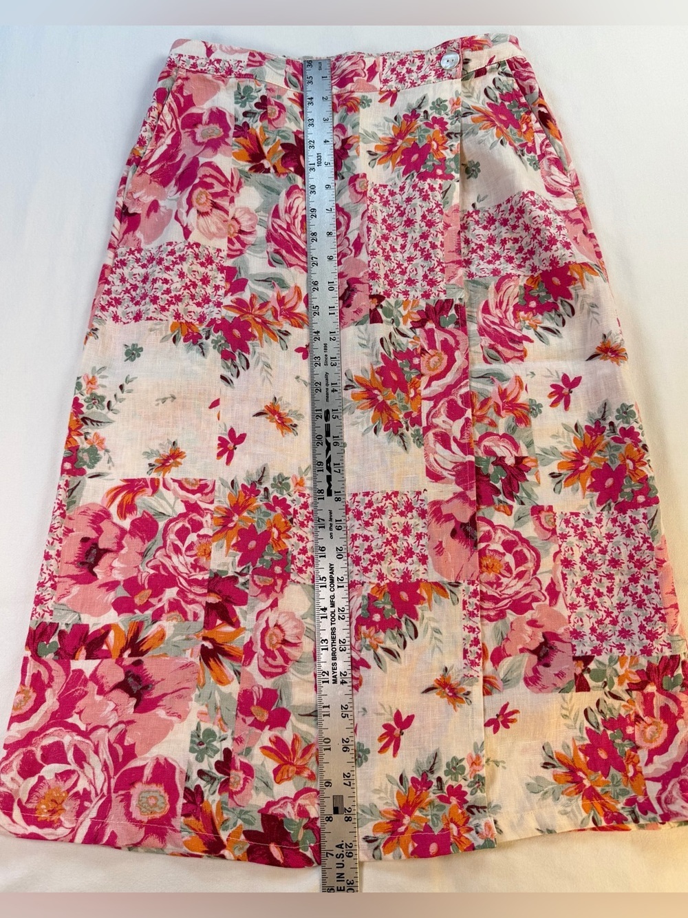 Haute Hippie Linen Floral Patchwork Matching Set Size Medium EUC - Picture 13 of 15